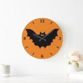 Halloween Black Bat Large Round Wall Clock  ラージ壁時計 (ホーム)