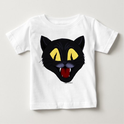 Halloween Black Cat  ベビーTシャツ (正面)