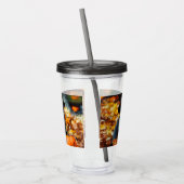 Halloween Black Cat and Pumpkin アクリルタンブラー (左)