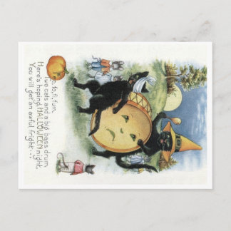 Halloween Black Cat Kitten Mice Mouse Postcard シーズンポストカード
