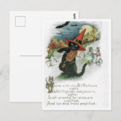 Halloween Black Cat Kitten Mice Mouse Postcard ポストカード (正面/裏面)