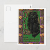 Halloween Black Cat Mice Mouse Postcard ポストカード (正面/裏面)