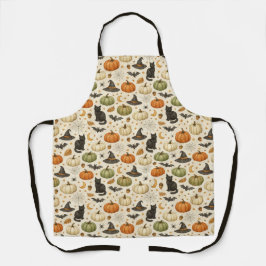 Halloween Black Cat Pumpkins エプロン