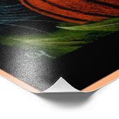 HALLOWEEN BLACK CAT WITH PIMPKINS 4" X 6"プリント フォトプリント            (角)