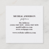 Halloween Black Crow  スクエア名刺 (裏面)