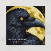 Halloween Black Crow  スクエア名刺 (正面)