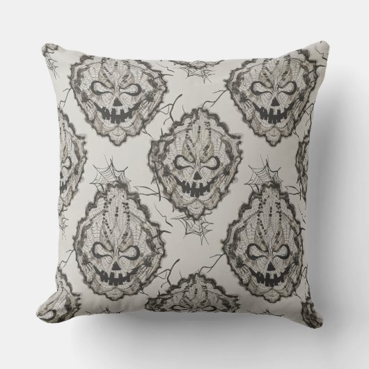 Halloween Black Lace Spiderweb Blanket &  クッション (正面)