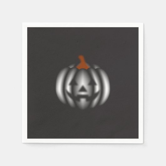 Halloween black pumpkin  スタンダードカクテルナプキン (正面)
