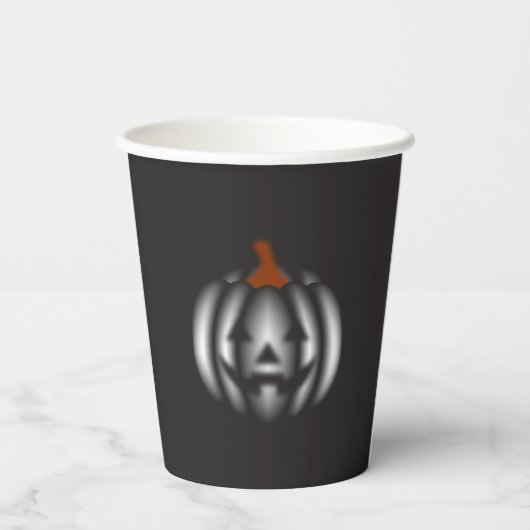 Halloween black pumpkin  紙コップ (裏面)