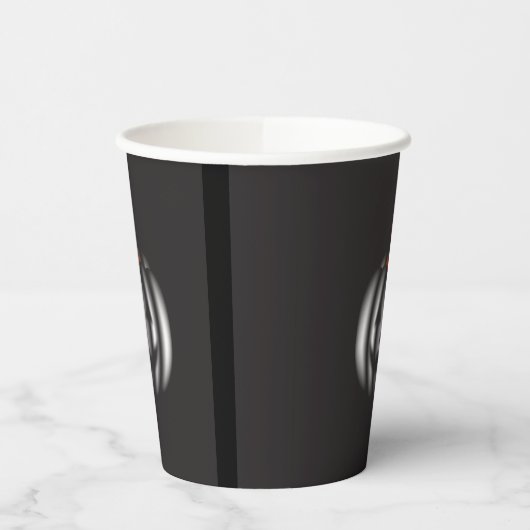 Halloween black pumpkin  紙コップ (左)