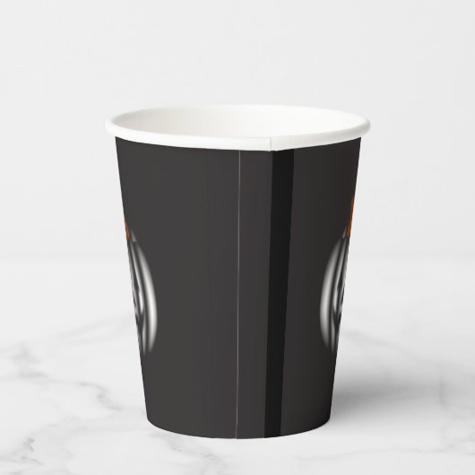 Halloween black pumpkin  紙コップ (右)