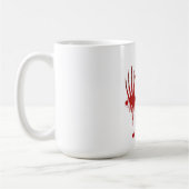 "Halloween Bloody Hands Mug – Scary Blood Splatter コーヒーマグカップ (左)