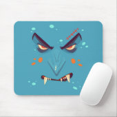 Halloween Blue Grumpy Vampire Mousepad マウスパッド (マウス)