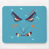 Halloween Blue Grumpy Vampire Mousepad マウスパッド (正面)