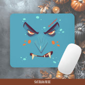 Halloween Blue Grumpy Vampire Mousepad マウスパッド