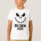 Halloween Boo Crew 2025 evil grin group matching Tシャツ (正面)