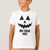 Halloween Boo Crew 2025 jack-o-lantern pumpkin  Tシャツ (正面)