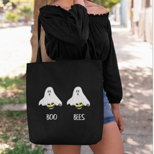 Halloween Boo Ghost Bees Adult Funny トートバッグ