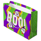 Halloween BOO Ghosts Green Party Bag ラージペーパーバッグ (裏面アングル)
