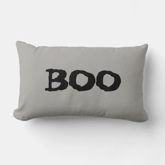 Halloween Boo Spooky Throw Pillow ランバークッション (正面)