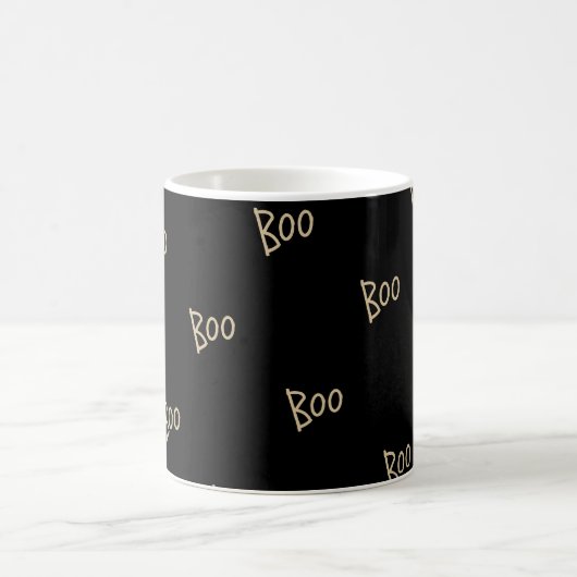 Halloween boo typography pattern コーヒーマグカップ (中央)
