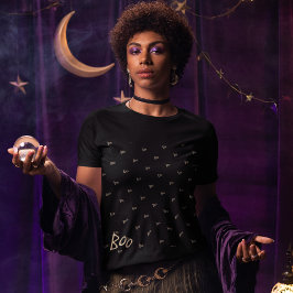 Halloween boo typography tシャツ