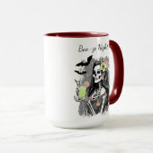 Halloween Boo-ze Night | Skeleton Girl マグカップ (正面右)