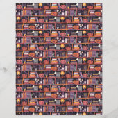 Halloween Bookshelf Scrapbook Paper (裏面)