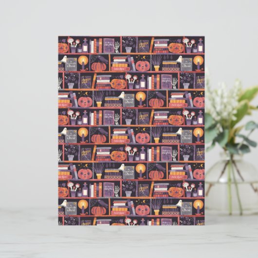 Halloween Bookshelf Scrapbook Paper (スタンド正面)