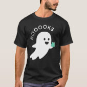 Halloween Booooks Ghost Reading Boo Read Books Lib Tシャツ (正面)