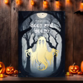 Halloween Boos and Booze Spooky Ghost Party 箔招待状