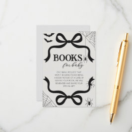 Halloween Bow Baby Shower Books for Baby エンクロージャーカード