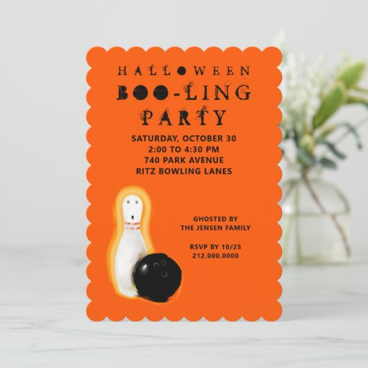 Halloween Bowling Party Invitations 招待状 (スタンド正面)