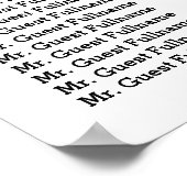 Halloween Bride Groom Poster Wedding Seating Chart ポスター (角)