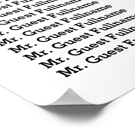 Halloween Bride Groom Poster Wedding Seating Chart ポスター (角)