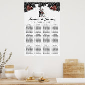 Halloween Bride Groom Poster Wedding Seating Chart ポスター (キッチン)