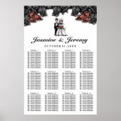 Halloween Bride Groom Poster Wedding Seating Chart ポスター (正面)