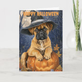 Halloween Bullmastiff Dog シーズンカード (正面)