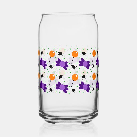 Halloween Can Glass Halloween Home Decor ガラス缶 (正面)