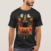 Halloween Candle Trick - Autumn Cat Tシャツ (正面)