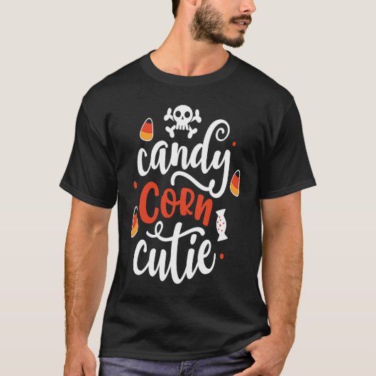 Halloween candy corn cutie for kids tシャツ (正面)
