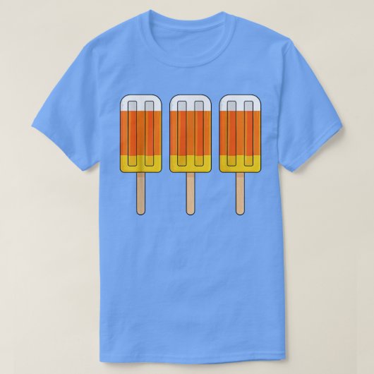 Halloween Candy Corn Funny Ice Cream Popsicles Tシャツ (デザイン正面)