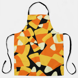 Halloween Candy Corn Seamless Pattern エプロン