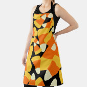 Halloween Candy Corn Seamless Pattern エプロン (インサイチュ)