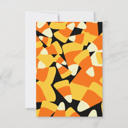 Halloween Candy Corn Seamless Pattern カード (正面)