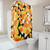 Halloween Candy Corn Seamless Pattern シャワーカーテン (インサイチュ)