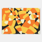 Halloween Candy Corn Seamless Pattern ラッピングペーパーシート (正面)