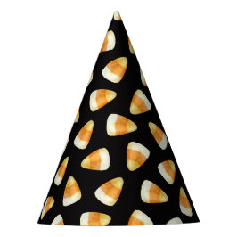 Halloween Candy Corn Watercolor Party Hat パーティーハット