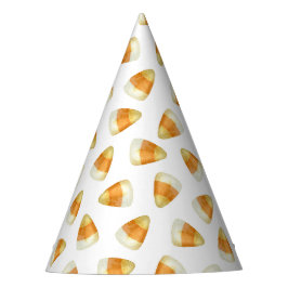 Halloween Candy Corn Watercolor Party Hat パーティーハット