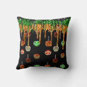 Halloween Caramel Decorated Candy Apples クッション (裏面)